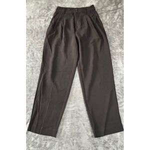 Madewell Womens Black Pleated Wide Leg Trousers High Rise Pants Size 00